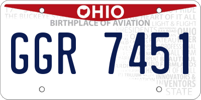 OH license plate GGR7451