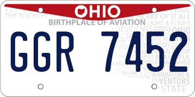 OH license plate GGR7452