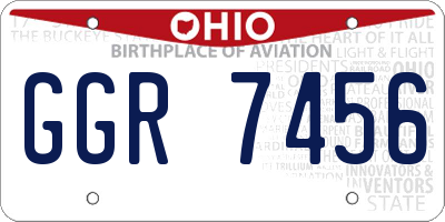 OH license plate GGR7456