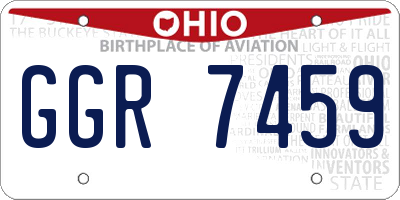 OH license plate GGR7459