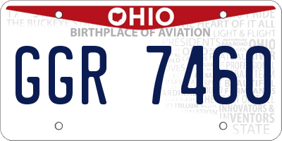 OH license plate GGR7460