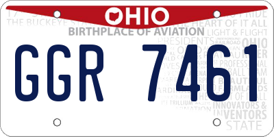 OH license plate GGR7461
