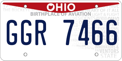 OH license plate GGR7466