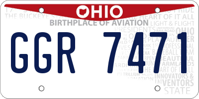 OH license plate GGR7471
