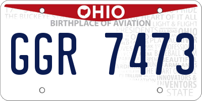 OH license plate GGR7473