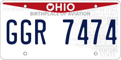 OH license plate GGR7474