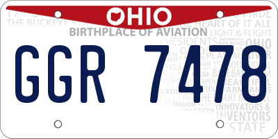 OH license plate GGR7478