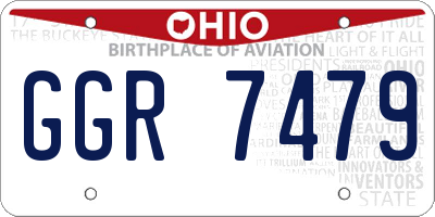 OH license plate GGR7479