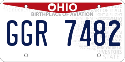 OH license plate GGR7482