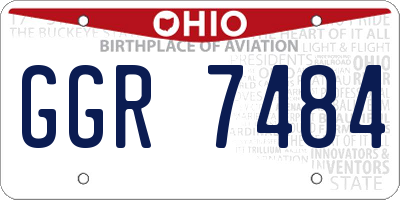 OH license plate GGR7484