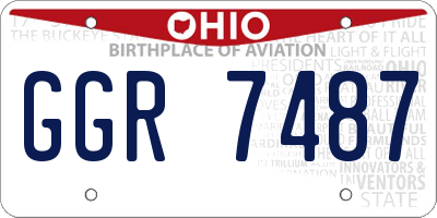 OH license plate GGR7487