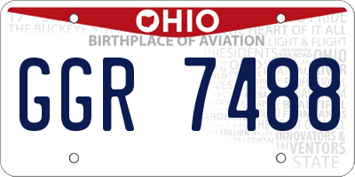 OH license plate GGR7488