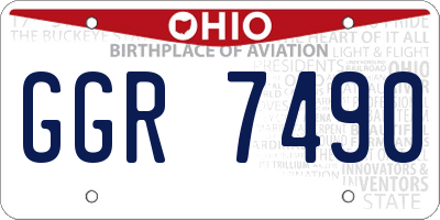 OH license plate GGR7490