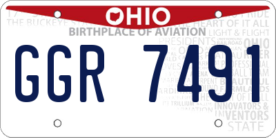 OH license plate GGR7491