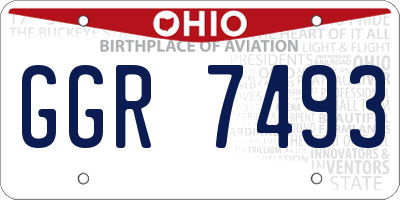 OH license plate GGR7493