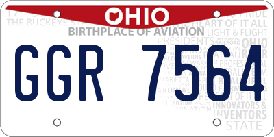 OH license plate GGR7564