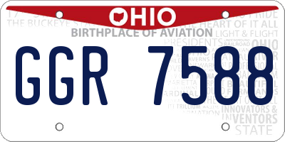 OH license plate GGR7588