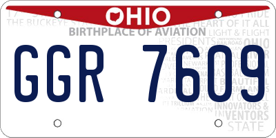 OH license plate GGR7609