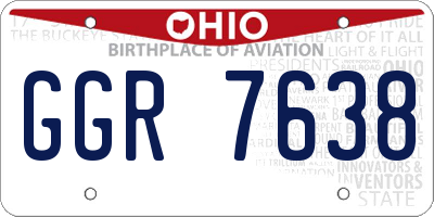 OH license plate GGR7638