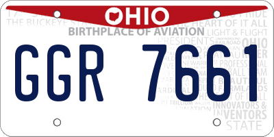 OH license plate GGR7661