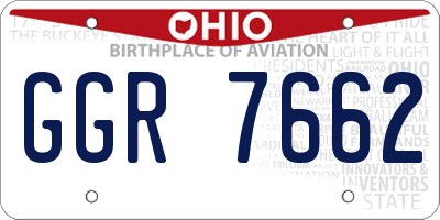 OH license plate GGR7662