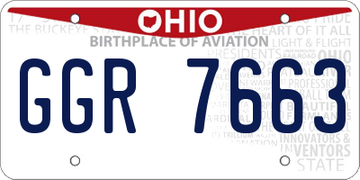 OH license plate GGR7663