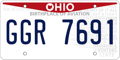 OH license plate GGR7691