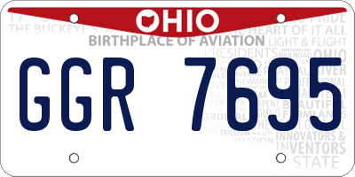 OH license plate GGR7695
