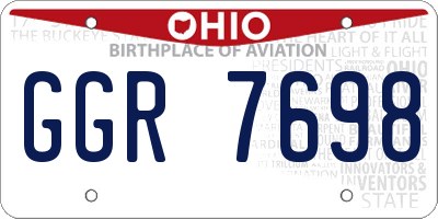 OH license plate GGR7698