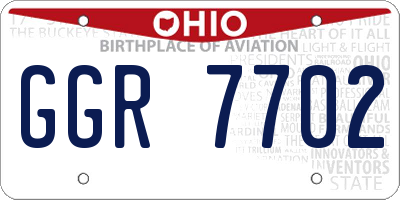 OH license plate GGR7702