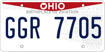 OH license plate GGR7705