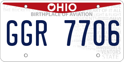 OH license plate GGR7706