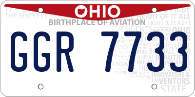 OH license plate GGR7733