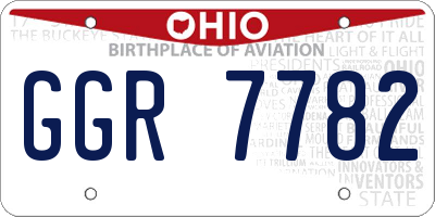 OH license plate GGR7782