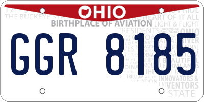 OH license plate GGR8185