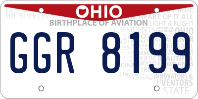 OH license plate GGR8199