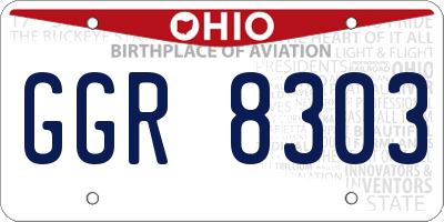 OH license plate GGR8303