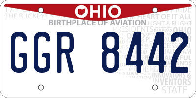 OH license plate GGR8442
