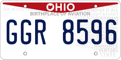 OH license plate GGR8596