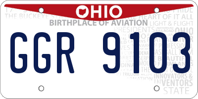 OH license plate GGR9103