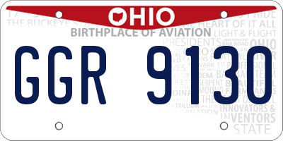 OH license plate GGR9130