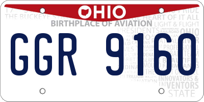 OH license plate GGR9160