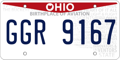 OH license plate GGR9167