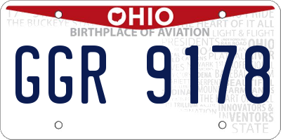 OH license plate GGR9178