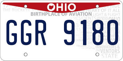 OH license plate GGR9180