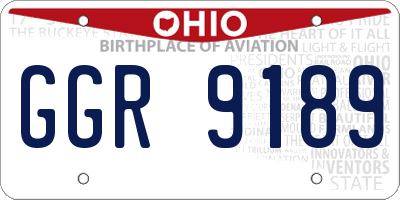 OH license plate GGR9189