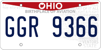 OH license plate GGR9366