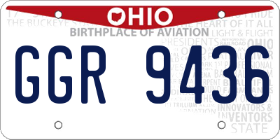 OH license plate GGR9436