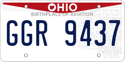 OH license plate GGR9437