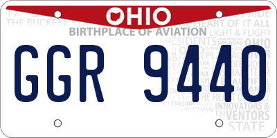 OH license plate GGR9440